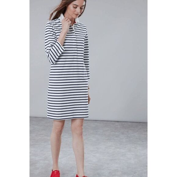 Joules Dresses & Skirts - Joules Winona Rugby Dress Navy White Stripes 3/4 Sleeve US 14